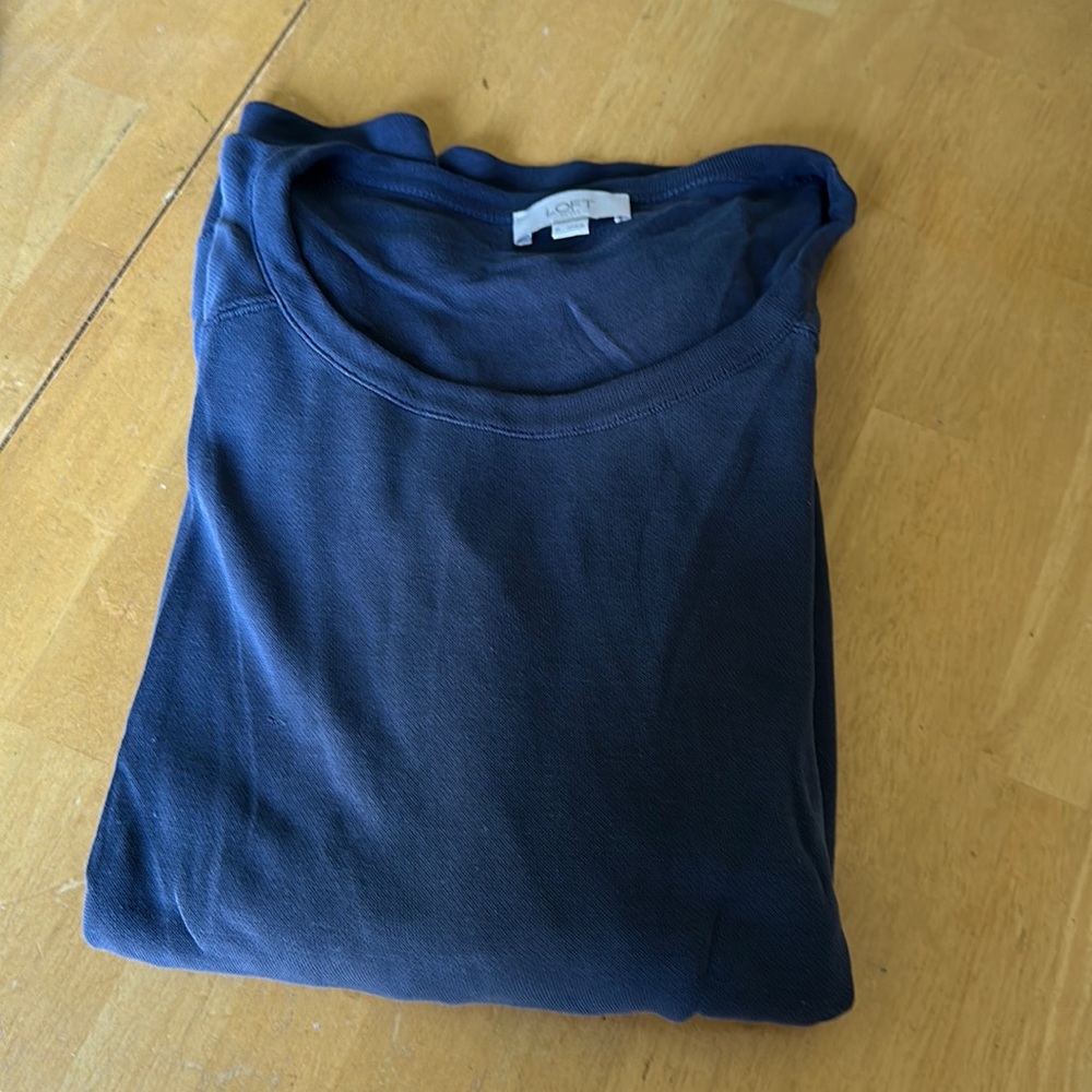 Loft Navy Sweatshirt Top-Size XL